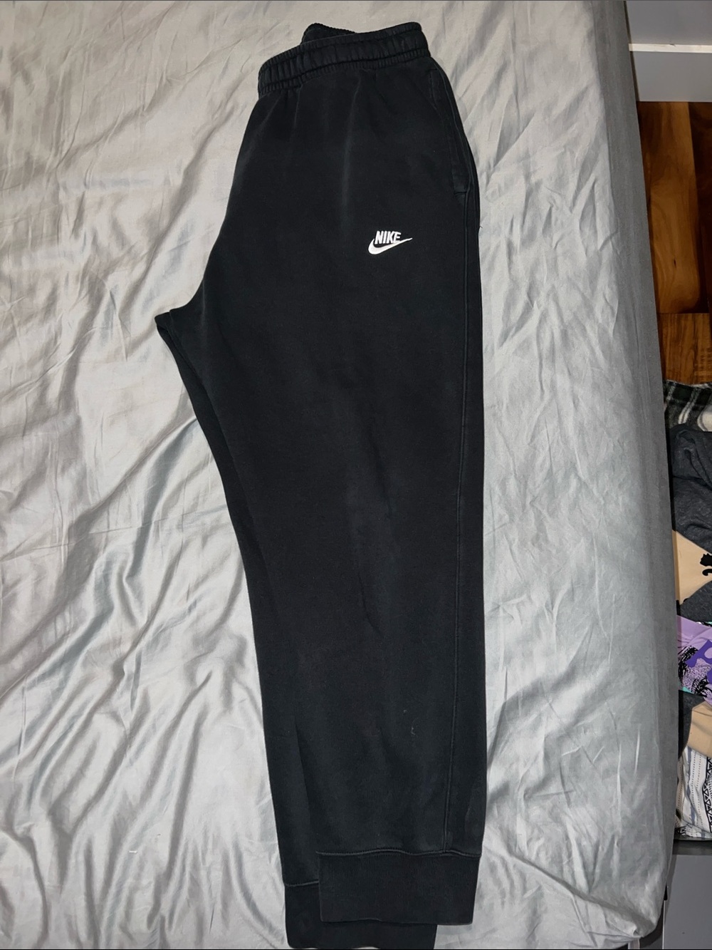 Nike Black Kids Jogger Pants with White Logo